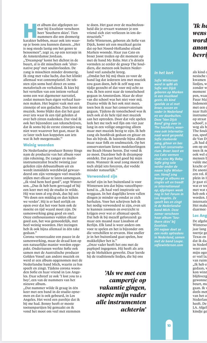 Thank you @Stiemer for the lovely talk for Vrij Weekendmagazine! <a href="/nhdagblad/">Noordhollands Dagblad</a>