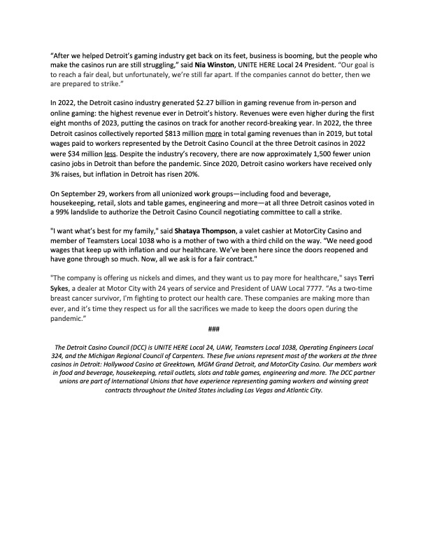 UNITE HERE tweet media