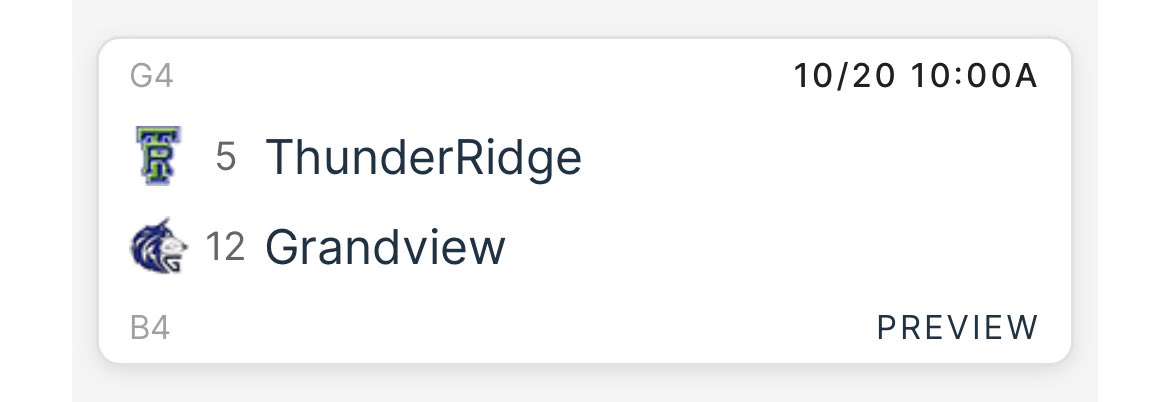 First state game is this Friday at 10AM on field B4 at Aurora Sports Park! Be there to support your Grizzlies 💚💙