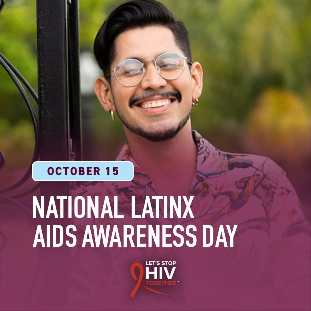 Yesterday was National Latinx AIDS Awareness Day, a day to raise awareness of the impact of HIV on Hispanic/Latino communities, and to work together to stop HIV stigma and promote HIV testing, prevention, and treatment. bit.ly/3QV6j6b #NLAAD #StopHIVTogether