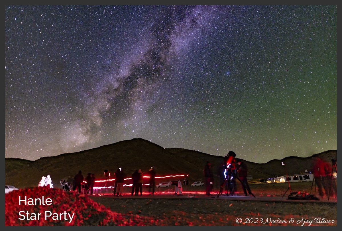 Attended the fantastic Hanle Dark Sky Reserve Star Party long with Neelam. Three days of several large telescopes and Bortle 1 dark skies. Our 16-inch Aperture Telescope, a Dobsonian performed beautifully, showed us many deep sky objects in great detail and brightness.