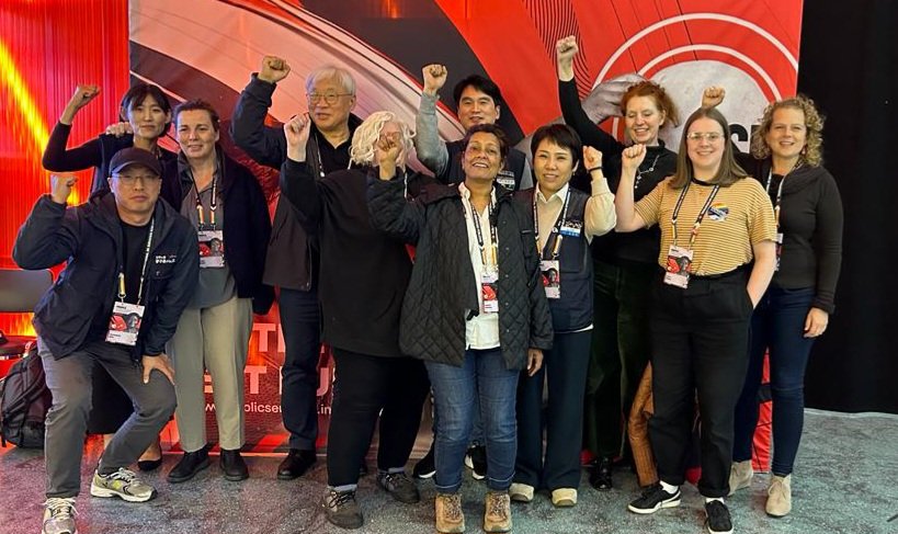 Wonderful to share experiences with our the South Korean public Service trade unions @PSIglobalunion #PSICongress2023