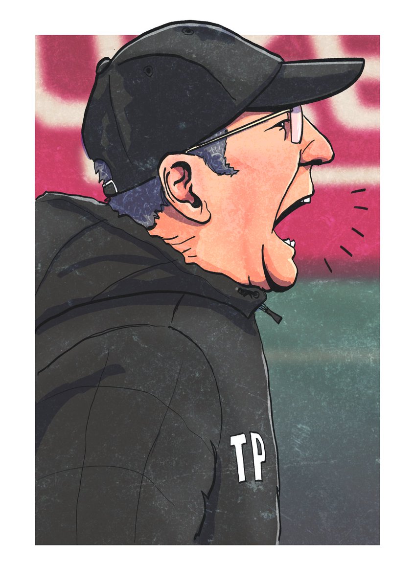 Had the bittersweet pleasure of contributing this Tony Pulis illustration to the final issue of @DUCKmagstoke 

You’ll be missed, duck ❤️🤍