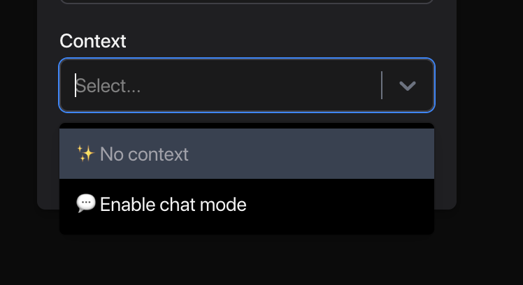 The context is here! Click on settings and enable chat mode to use it in Zen or in any task. 🚀