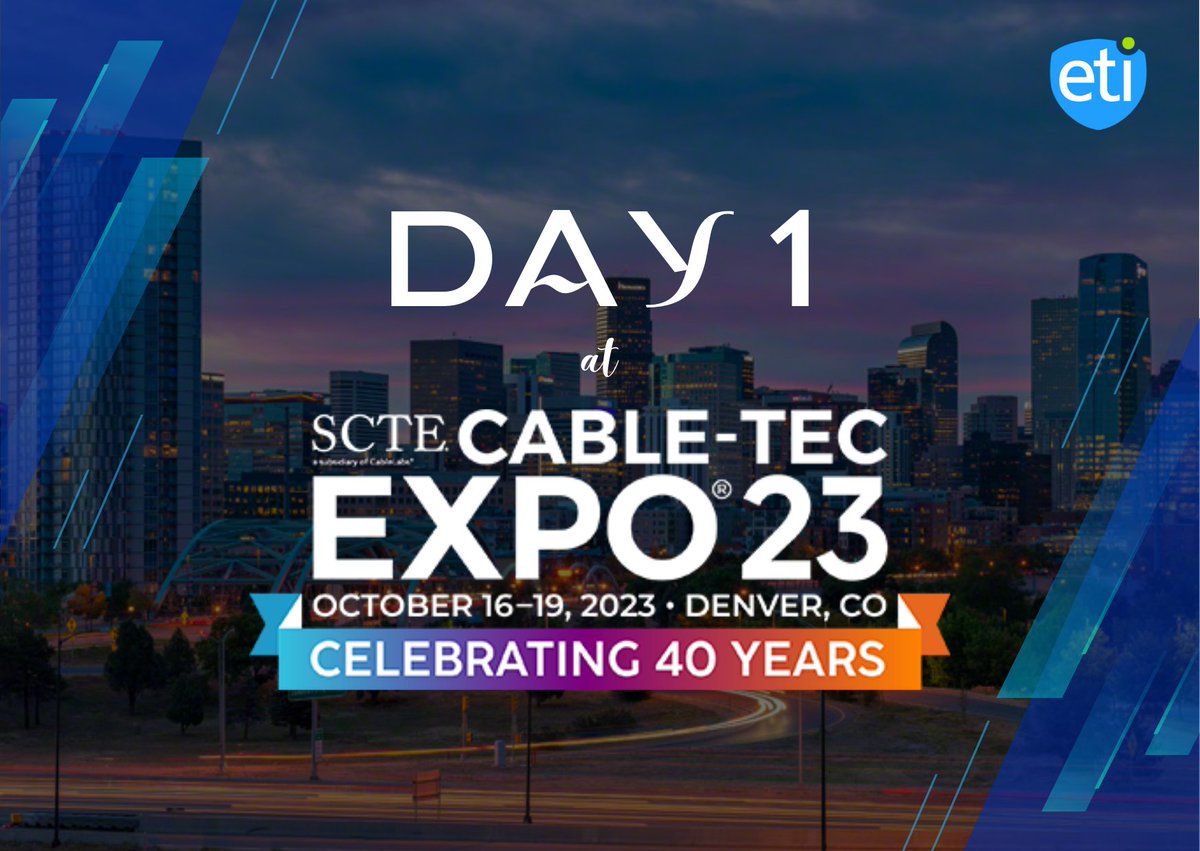 ETI_Software's tweet image. Day one at @scte Cable-Tec Expo '23! Our team is on the ground in Denver, ready to explore the latest in cable telecommunications. Stay tuned for live updates from the event. 
#CableTecExpo23 #TechInnovation #ruralinternet #digitaldivide #wireless #internet