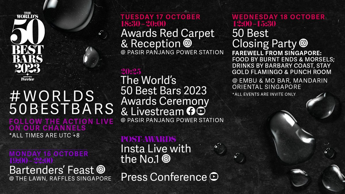 It's your front-row seat to cocktail excellence! Learn how to watch The World’s 50 Best Bars 2023, sponsored by Perrier, from wherever you are: bit.ly/WatchW50BB23 #Worlds50BestBars <a href="/Perrier/">Perrier</a> <a href="/VisitSingapore/">VisitSingapore</a> <a href="/RafflesHotelSIN/">Raffles Hotel SIN</a> <a href="/MO_SINGAPORE/">Mandarin Oriental</a>