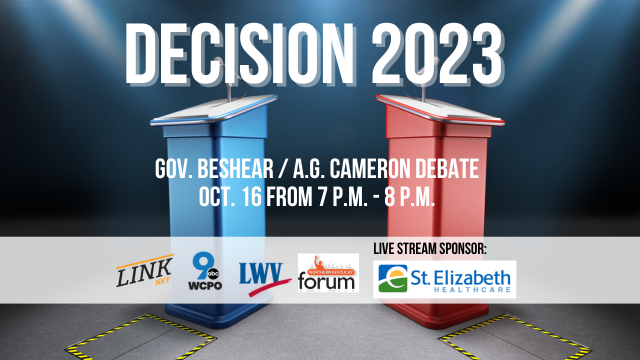 Tonight is the night - Tune in for the online debate at 7 p.m. RSVP for the live stream here: fb.me/e/1vCJkvf8X?ut…

More info: tinyurl.com/NKYDebate2023?…
Livestream Sponsor: <a href="/StElizabethNKY/">St. Elizabeth</a>