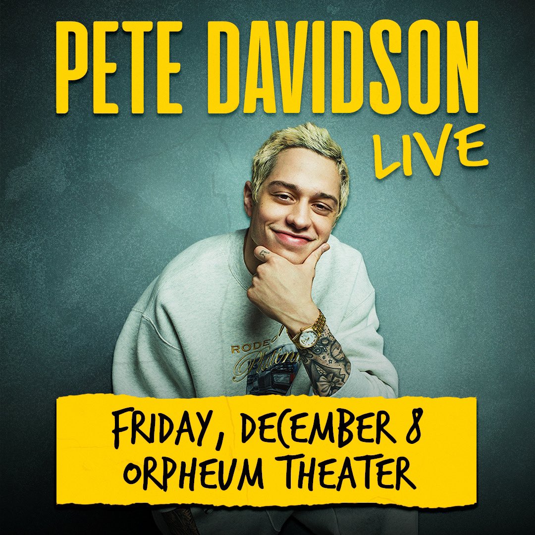 JUST ANNOUNCED 🎤 Pete Davidson Live at the Orpheum on December 8!

Tickets on sale Friday at 10 AM 🎟️ bit.ly/PeteDavidsonMa…

#petedavidson #comedy #standup #madisonwi #madisonwisconsin