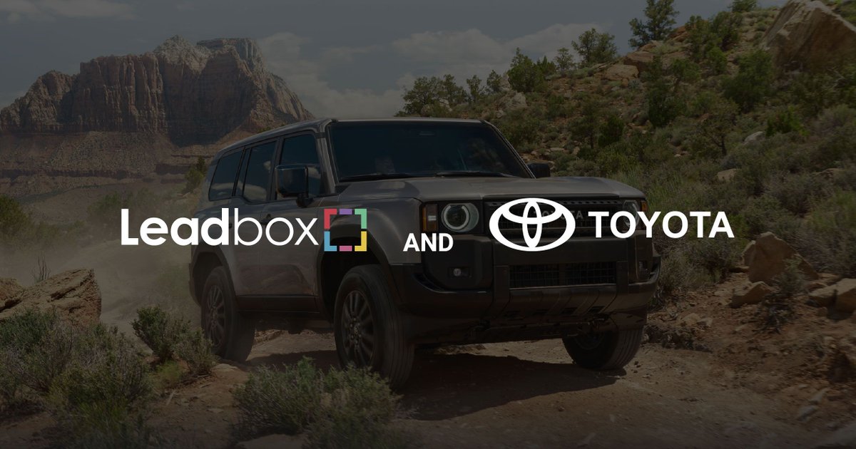 Leadbox's tweet image. In August, Leadbox was officially certified as a website and digital marketing provider for Toyota Canada.

Read more about what that means for Canadian Toyota and Lexus dealerships in our blog here: buff.ly/48QEC7V 

#dealershipmarketing #autodealers