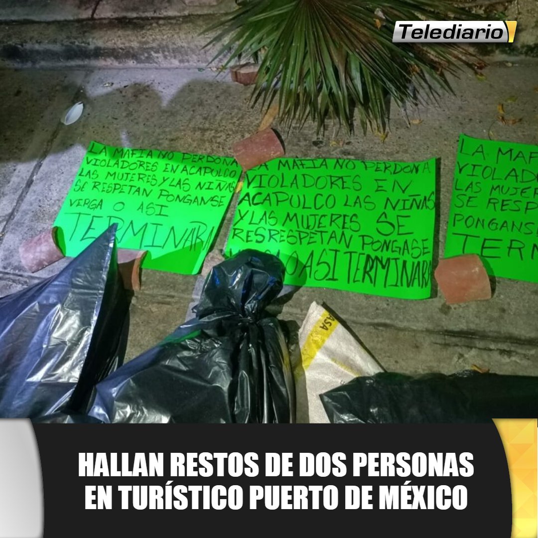 TelediarioGT's tweet image. 🚨 #Restos humanos de dos personas fueron encontrados en el puerto mexicano de #Acapulco ➡ bit.ly/48U7pZg