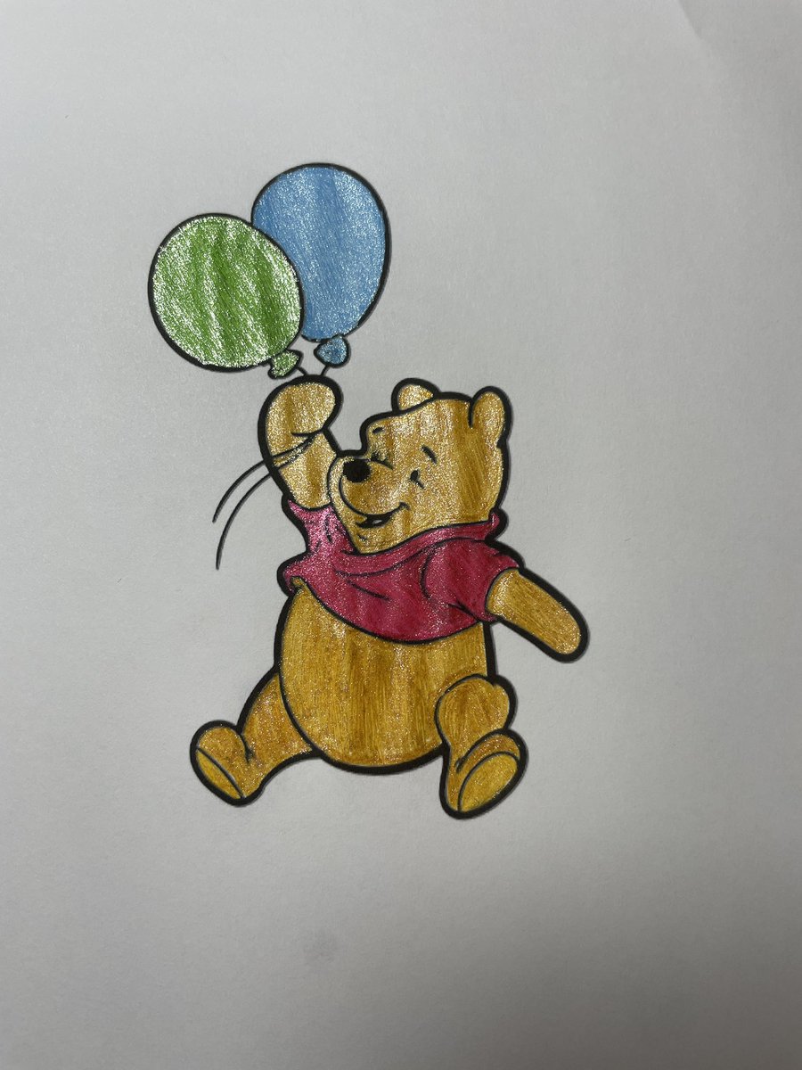 ArtworkFun's tweet image. Winnie the Pooh Coloring  (Glitter Pens)

#coloring #winniethepooh #Disney100