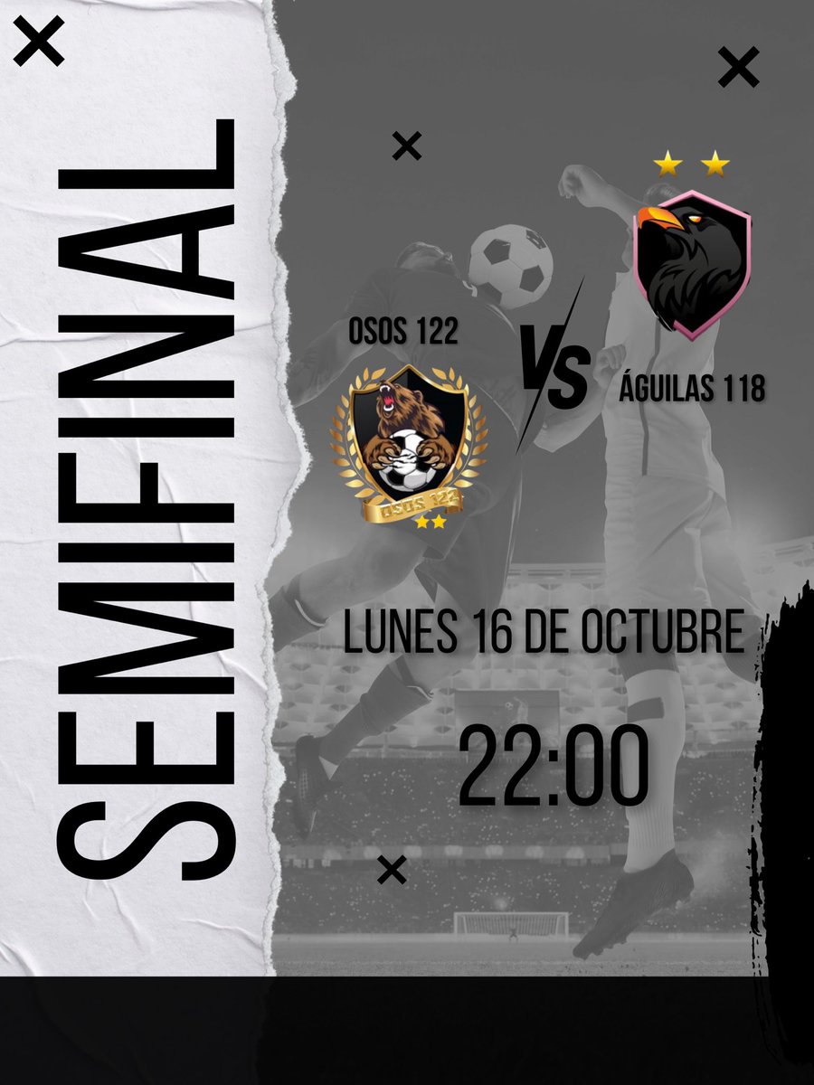 SEMIFINAL ⚽️
Hoy más que nunca esperamos contar con toda nuestra afición poderosa para llevarnos el triunfo, VAMO VAMO LOS OSOS 🐻