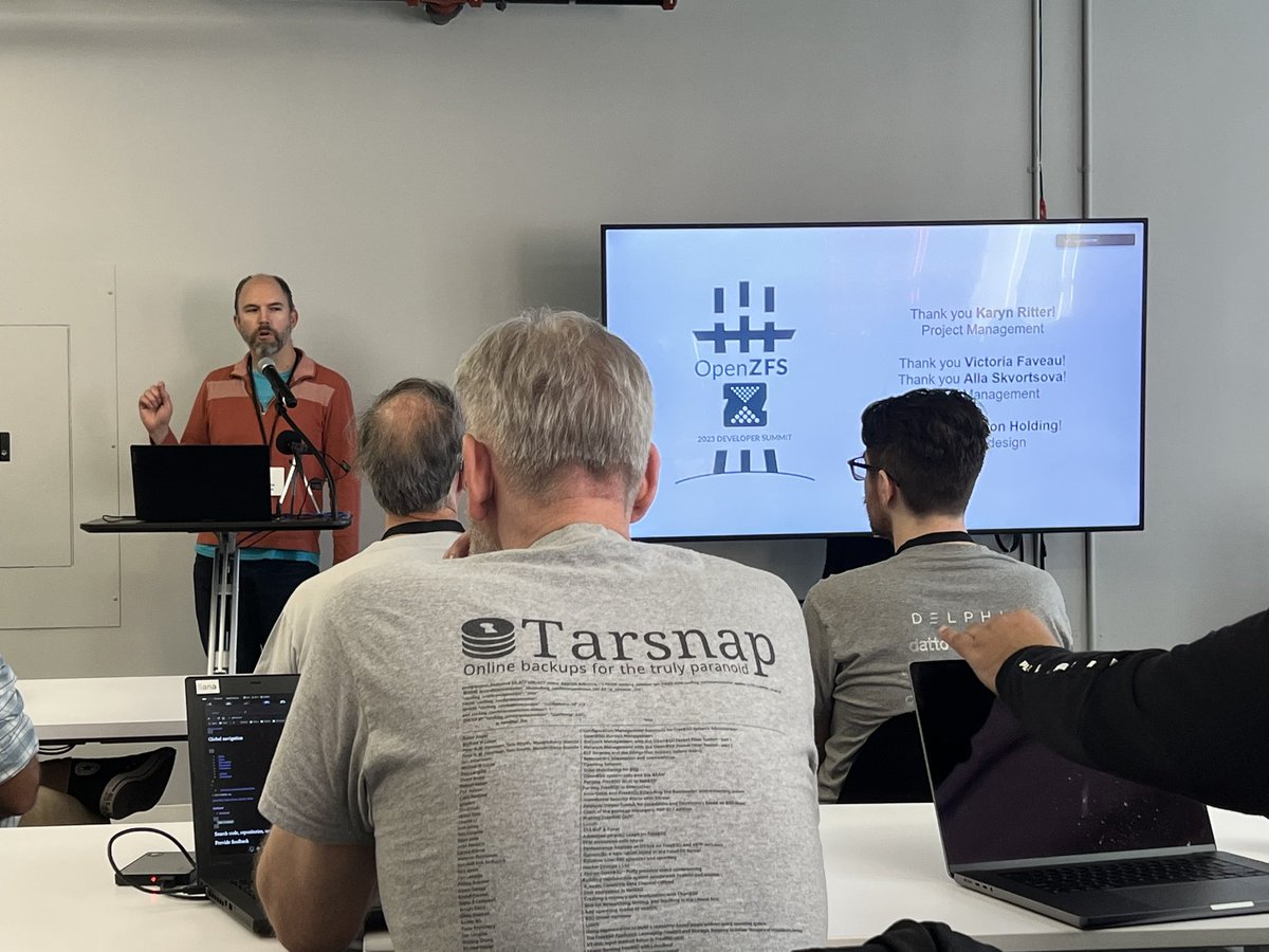 echo5juliet's tweet image. Hey @HPC_Guru are you here? 🤣 #OpenZFS Summit