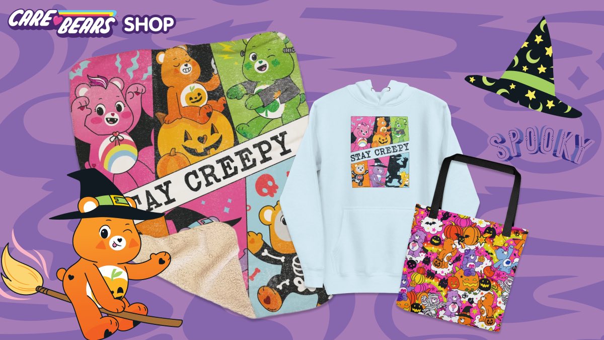 Buy one Halloween item, get another for 20% off! 🎃 Shop the range of spooky cute merchandise available at the Care Bears Shop! 👉 bit.ly/3M11V59