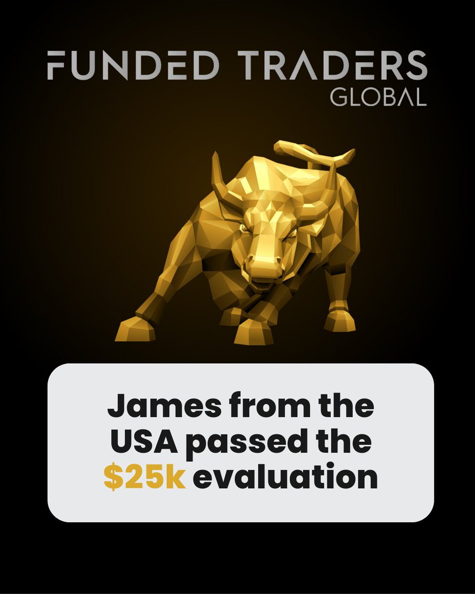 FTGOfficialUS's tweet photo. 🥳️James from the USA has passed their $25k evaluation! He will be given a live account where they will trade with real money. Let's all cheer on James as they grow their funded account! 🥂🥂🥂

All FTG traders who receive live accounts are trading with REAL money 💵.  #Funded https://t.co/brQZ23E453