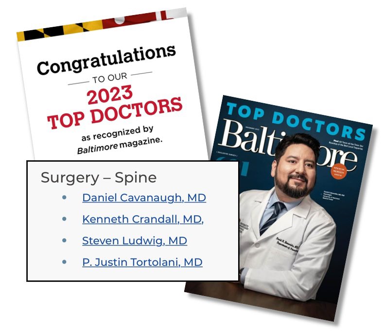 drkencrandall's tweet image. Honored to be selected as a Top Doctor in spine surgery by @Baltimoremag