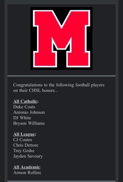 Antonio “TONE” Johnson (@antonioj54___) on Twitter photo BLESSED TO BE NAMED ALL CATHOLIC <a href="/coachdixon_OLSM/">Greg Dixon</a> <a href="/OLSMFootball/">OLSM Football</a> <a href="/TheDBDoctor/">Jeff Phillips</a> <a href="/hoggsgonewild/">hoggsgonewild</a> <a href="/Ecrume_52/">Eric Crume</a> <a href="/kev_moski/">kevin rogers</a> @CoachKev__ <a href="/Work365_/">Coach James Gonzales(WRK365)</a> <a href="/CoachJGonz/">Jermaine Gonzales</a> BLESSED TO BE NAMED ALL CATHOLIC <a href="/coachdixon_OLSM/">Greg Dixon</a> <a href="/OLSMFootball/">OLSM Football</a> <a href="/TheDBDoctor/">Jeff Phillips</a> <a href="/hoggsgonewild/">hoggsgonewild</a> <a href="/Ecrume_52/">Eric Crume</a> <a href="/kev_moski/">kevin rogers</a> @CoachKev__ <a href="/Work365_/">Coach James Gonzales(WRK365)</a> <a href="/CoachJGonz/">Jermaine Gonzales</a>