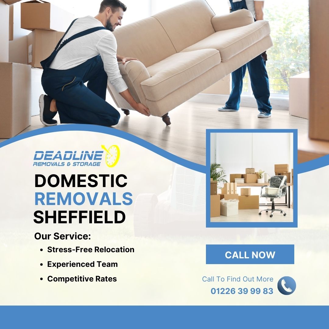 Deadline Removals and Storage in Sheffield provides top-notch domestic removal services. Our experienced team ensures a stress-free move, handling packing, transportation, and storage with care and efficiency. Call us now.
#domesticremovalssheffield
#domesticremovals