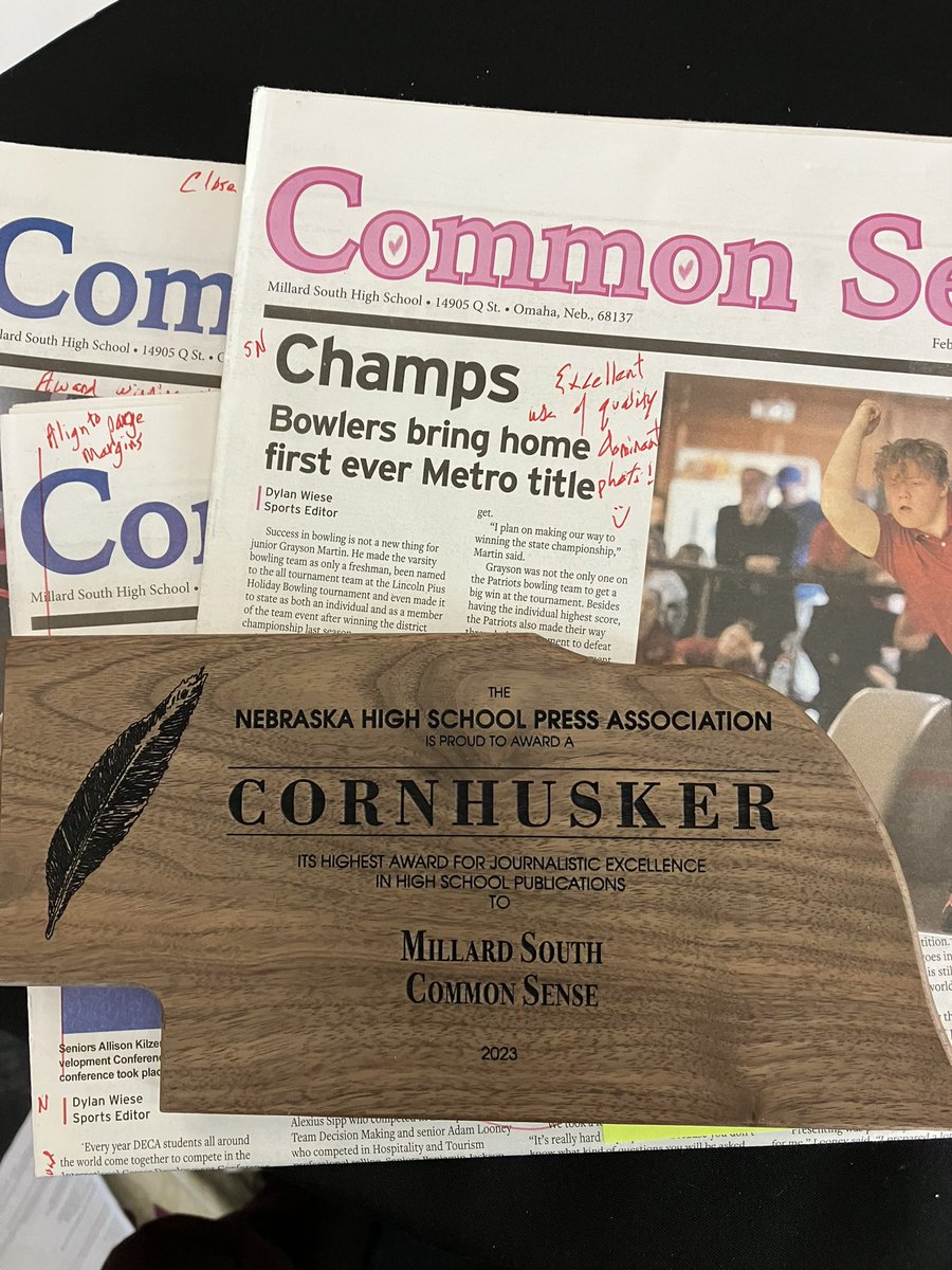 Common Sense earns a Cornhusker! <a href="/MSHSactivities/">Millard South Activities</a>