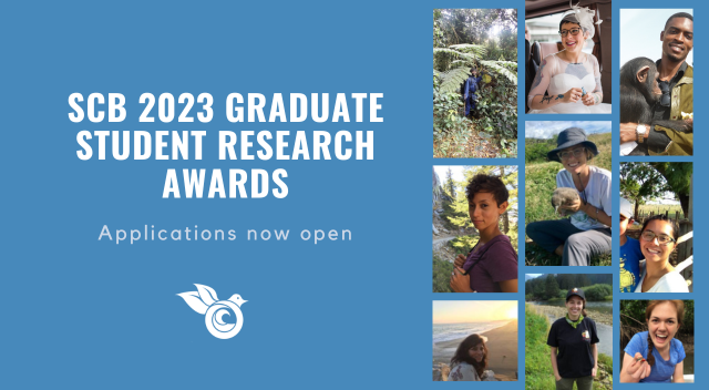 Calling all grad students who need funding for their research! Applications for the SCB 2023 Graduate Student Research Fellowship Awards are closing soon! Deadline: October 21. Learn more: conbio.org/mini-sites/scb…
#conservation #funding #research #graduatestudents