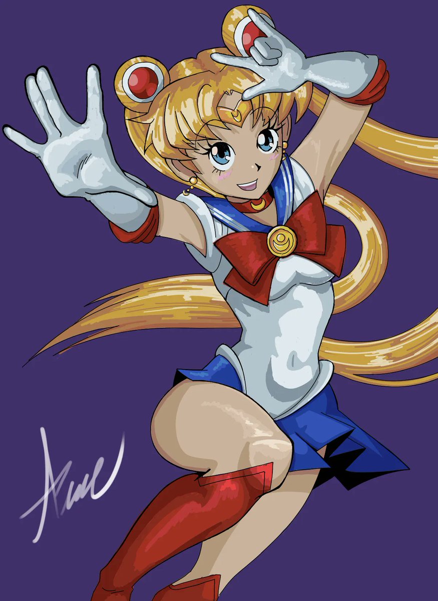 AstroPunk8's tweet photo. Luego le doy un retoque...
El coloreado lo hice todo en la misma capa 🤣
#SailorMoon #usagi #Serena #anime https://t.co/yXLBvL4QiB