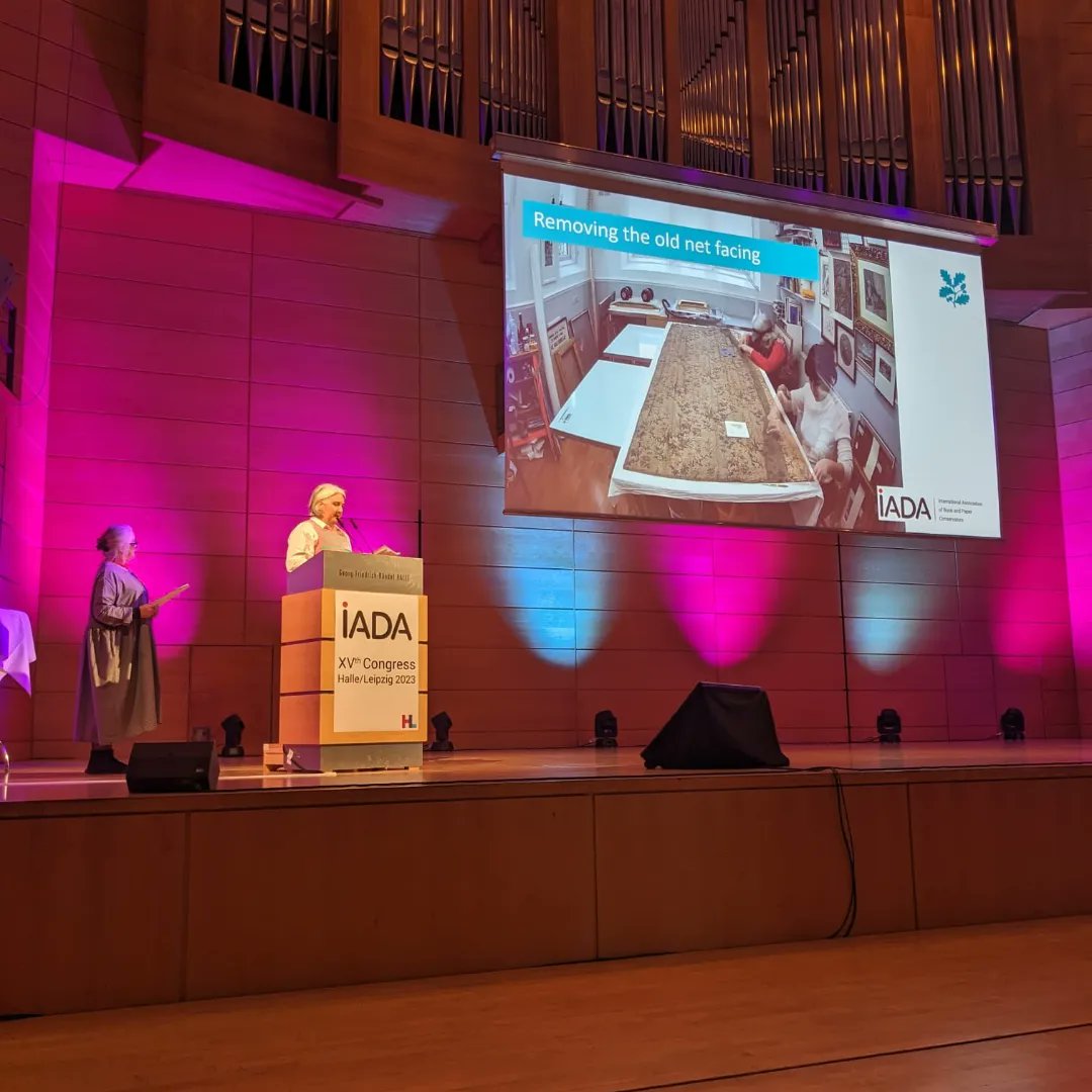 EmilyOConserve's tweet image. Very excited today to be presenting our research at IADA Congress in Halle
Over 400 delegates, amazing 3 days of paper conservation papers #iada #iada2023 #paperconservation