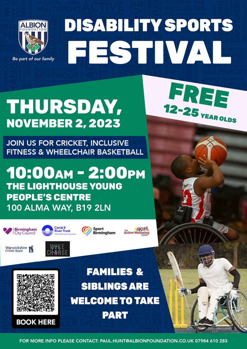 We're hosting a FREE  Disability Sports Festival at <a href="/TheLighthouseYP/">The LighthouseYPC</a> on Thursday, November2️⃣.😃

Join us for disability cricket, inclusive fitness &amp; wheelchair basketball. 🏏🏀

Don't miss out, register here: bit.ly/45sI1qR 👈