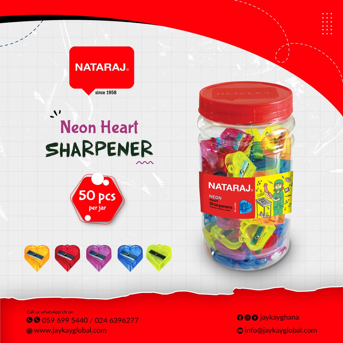 jaykayghana's tweet photo. Keep pencils sharp and ready to use by equipping your classroom, activity center, or desk with the #nataraj pencil sharpener!

#sharpner #nataraj #accraghana #schoolsupplies #schoolessentials #jaykay #stationery

1d https://t.co/TU0GCeThJ3