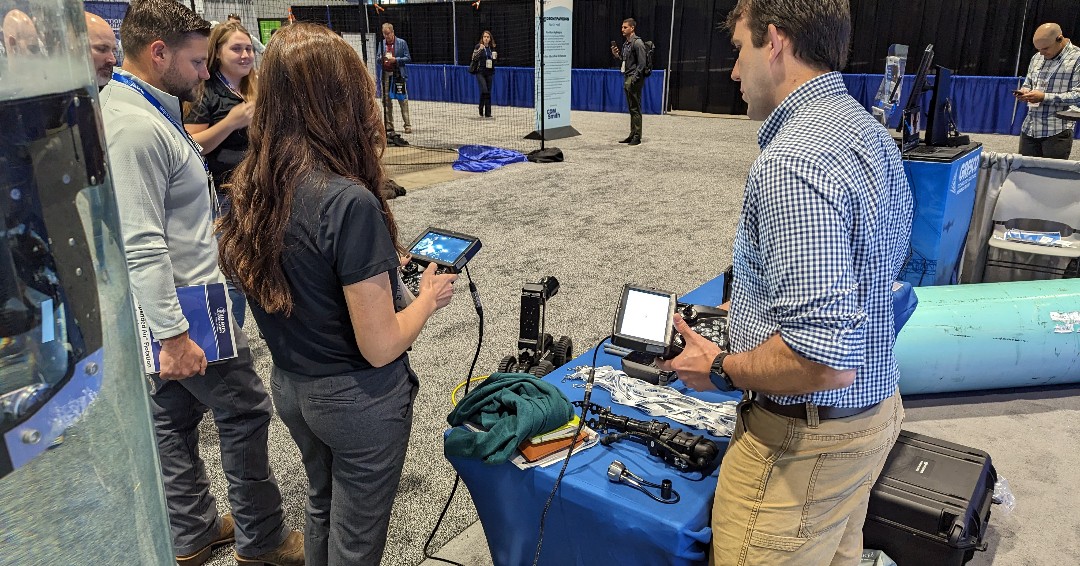 GrescoUas's tweet image. Big shout out to our friends at @DeepTrekker and @ComEd for making the Gresco booth at #WEFTEC2023 an interactive experience for all! Attendees got to have hands-on time with the DeepTrekker Pivot, PipeTrekker A-200, and several of our aerial platforms.

#DEEPTREKKER #COMED