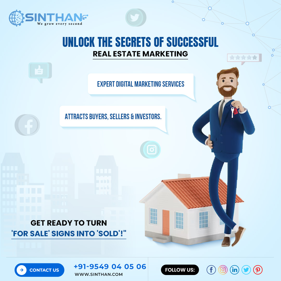 Unlock The Secrets of Successful Real Estate Marketing With Our Result Oriented Digital Marketing Services. 🤝📣🖥

#sinthantechno #digitalmarketing #realestatemarketing #digitalmarketingjaipur #jaipurrealestate #realestatejaipur #realestate #propertypromotion #marketing