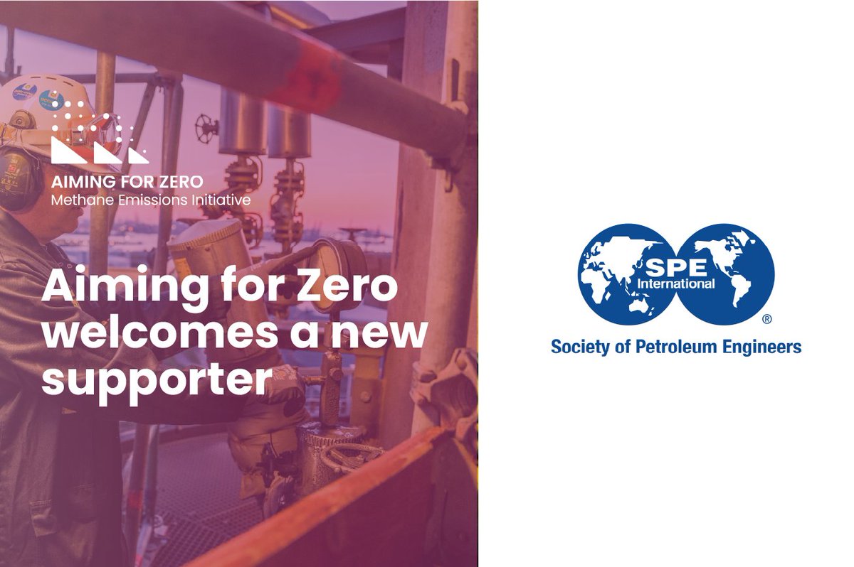 We welcome <a href="/SPEtweets/">SPE International</a> as the latest supporter of the Aiming For Zero Methane Emissions Initiative. The forum’s technical knowledge will be fundamental in helping to reach near-zero #methane.

Join our growing community: aimingforzero.ogci.com/join-us/