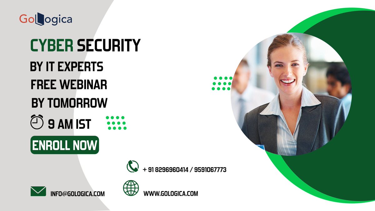 'Mastering Cyber Security Essentials: Free Webinar by Gologica'

#gologicatraining #CyberSecurity #CyberSafe
#SecureCyberspace #DigitalDefense #softwareengineering #SoftwareEngineeringTechnology #developers #training #onlinetraining #certificationcourses #certification #courses