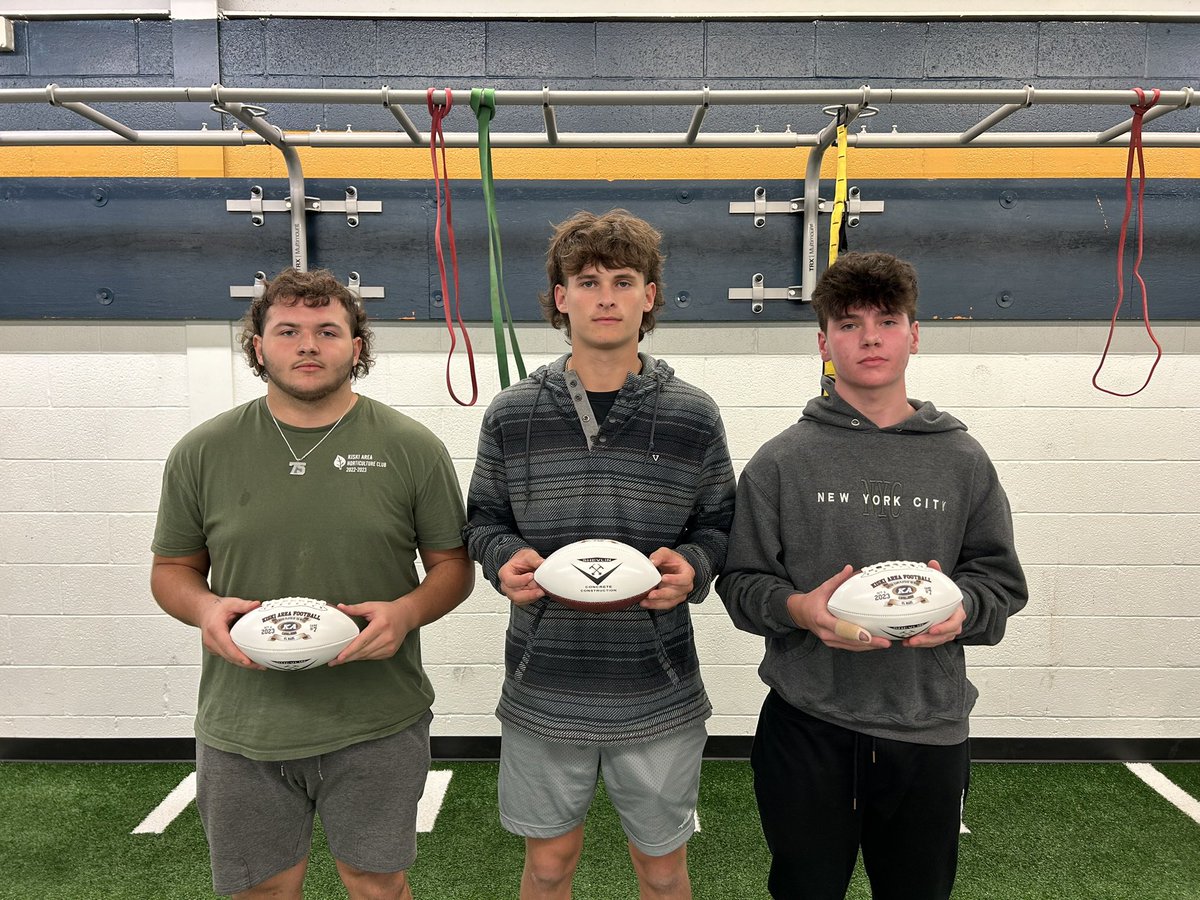 Kiski Area Football (@kiskifootball) on Twitter photo Thanks to Shevlin Concrete Construction for the Gameball sponsorship!
Offense- <a href="/CarsonHeinle/">Carson Heinle</a>
Defense- <a href="/RyderEkas/">Ryder Ekas</a>
ST- <a href="/andrew_finney5/">Andrew Finney</a> Thanks to Shevlin Concrete Construction for the Gameball sponsorship!
Offense- <a href="/CarsonHeinle/">Carson Heinle</a>
Defense- <a href="/RyderEkas/">Ryder Ekas</a>
ST- <a href="/andrew_finney5/">Andrew Finney</a>