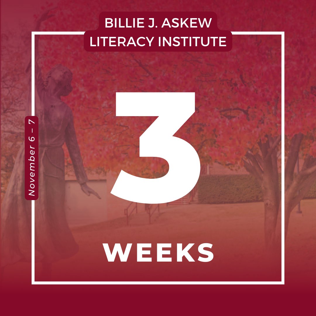 We're just THREE weeks away from the 2023 Askew Literacy Institute! Join us for two days of interactive learning in Hurst. bit.ly/Askew23 #AskewInstitute #ReadingRecovery