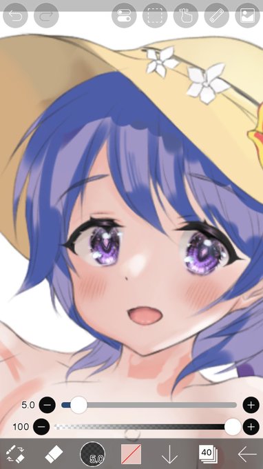 進捗…目の塗り方を変えてみました( ˇωˇ ) 