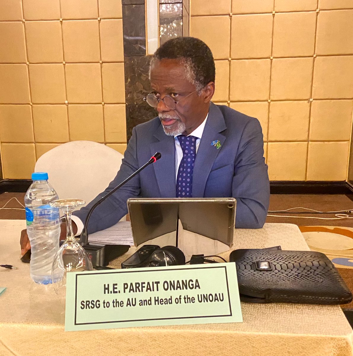 AUC_PAPS's tweet photo. “The #AU-#UN partnership is the core of #multilateralism today. At the operational level, we should mirror the solid &amp; strategic partnership between our principals, @antonioguterres &amp; @AUC_MoussaFaki, being pragmatic in managing differences to deliver jointly.” - @parfait_onanga https://t.co/pUkDO5H020