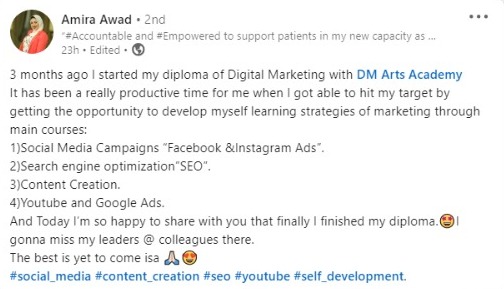 DMArtsAcademy's tweet photo. #DMArts wishing you all the best in your future career 💪

#DigitalMarketing #Graduation https://t.co/MkOdJ4J4eQ