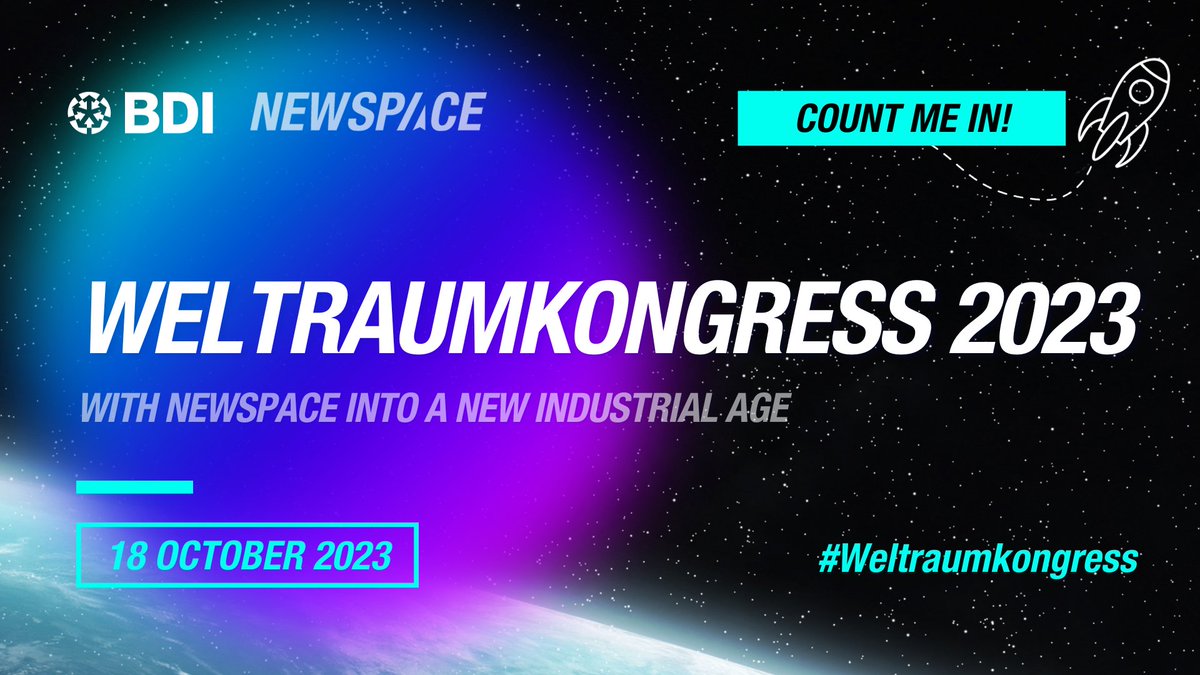 See you at #Weltraumkongress in Berlin this week!
Yuri will be represented by our Co-CEO Maria Birlem and our Space Access Lead Felix Steiner. Looking forward to the exchange <a href="/Der_BDI/">BDI</a>