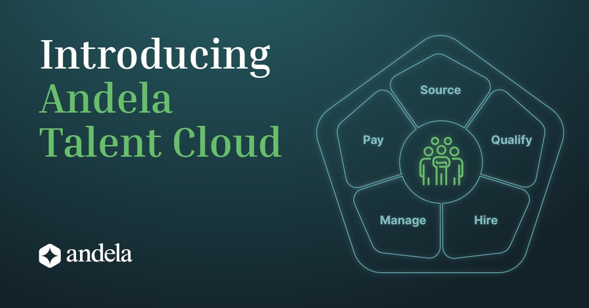 Andela Talent Cloud is here — an integrated, end-to-end platform to match global technical talent with companies that are looking to hire or scale quickly with a highly elastic resource pool and flexible hiring options.

Learn more: spr.ly/6014uXEli