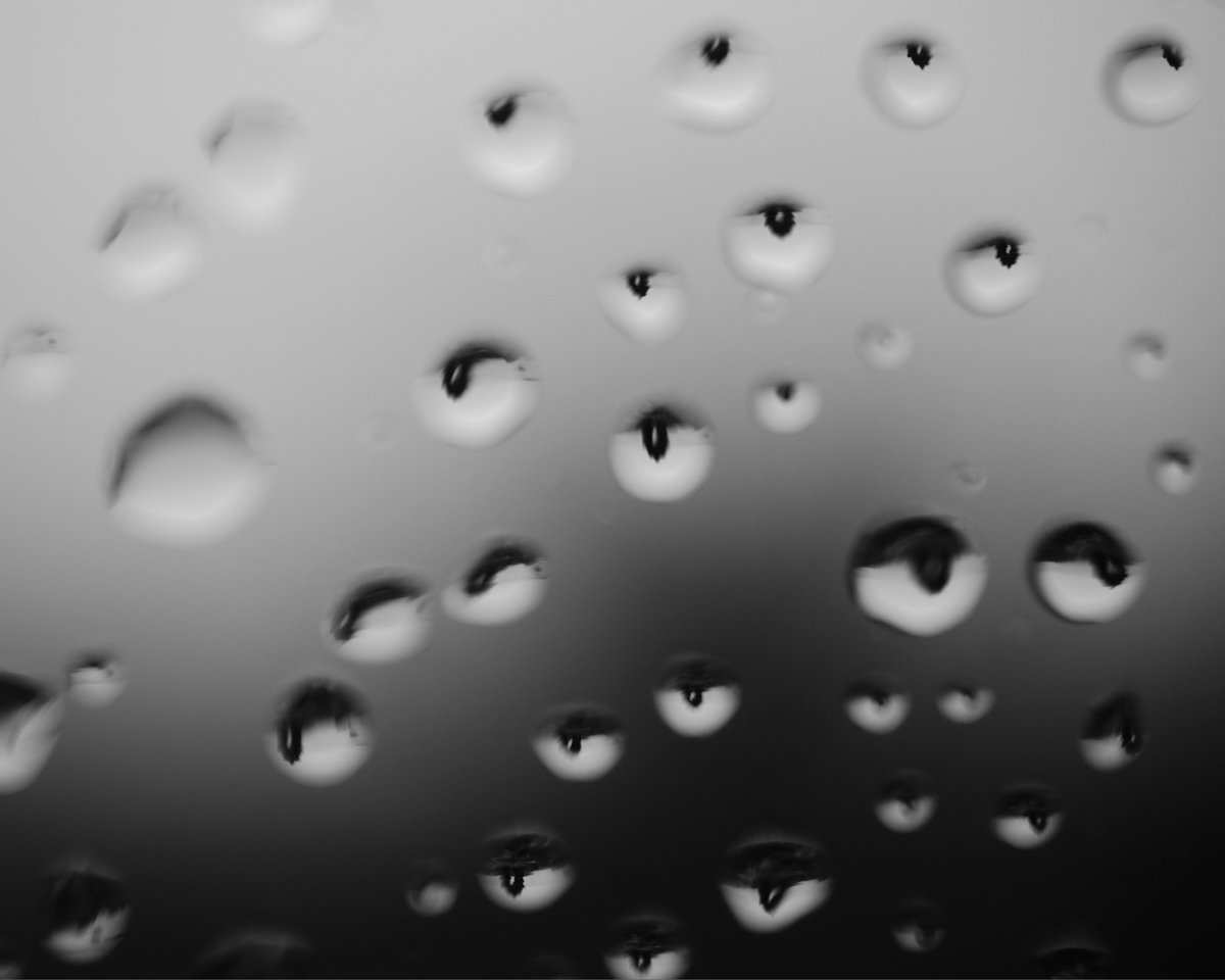 Raindrops.