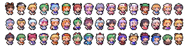 東方「(╹◡╹) 今日はここまで…#ドット絵 #pixelart #東方Project」|鬼雷 昇炎のイラスト