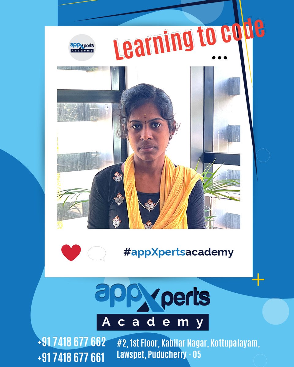 a_appxperts's tweet image. We are happy to onboard!!
Jeeva P, Praveen Kumar, Arunkumar, Anbarasan M, Vishwanand Vaitheeswaran,
#LearnToCode
#SoftwareEngineer
#AppxpertsAcademy
#EducationMeetsTechnology