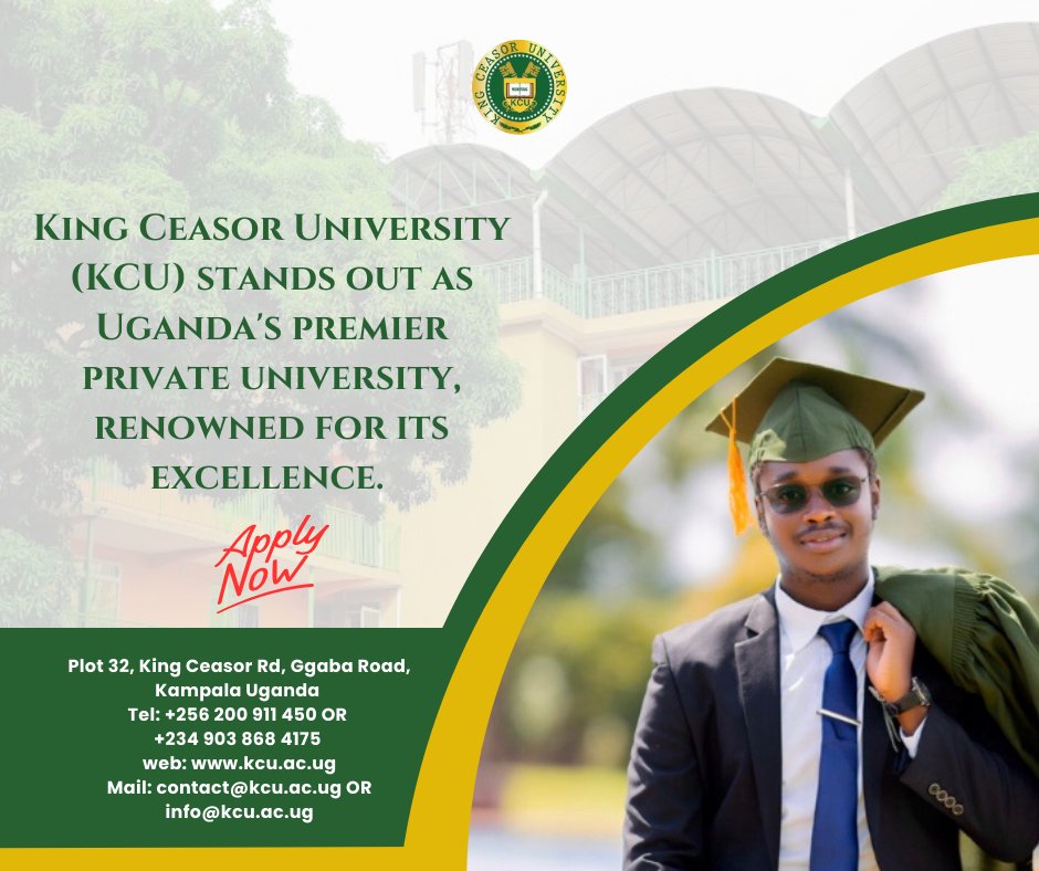 📣 Exciting News! 🎓 January intake is now OPEN at KCU. 🌟 Join us at King Ceasor University and kickstart your educational journey. Don't miss out on this amazing opportunity! 🚀 #KCUJanuaryIntake #Education #FutureStartsNow 📚✨