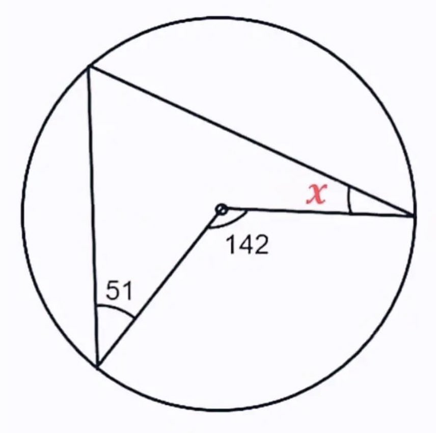 Calculate the unknown angle