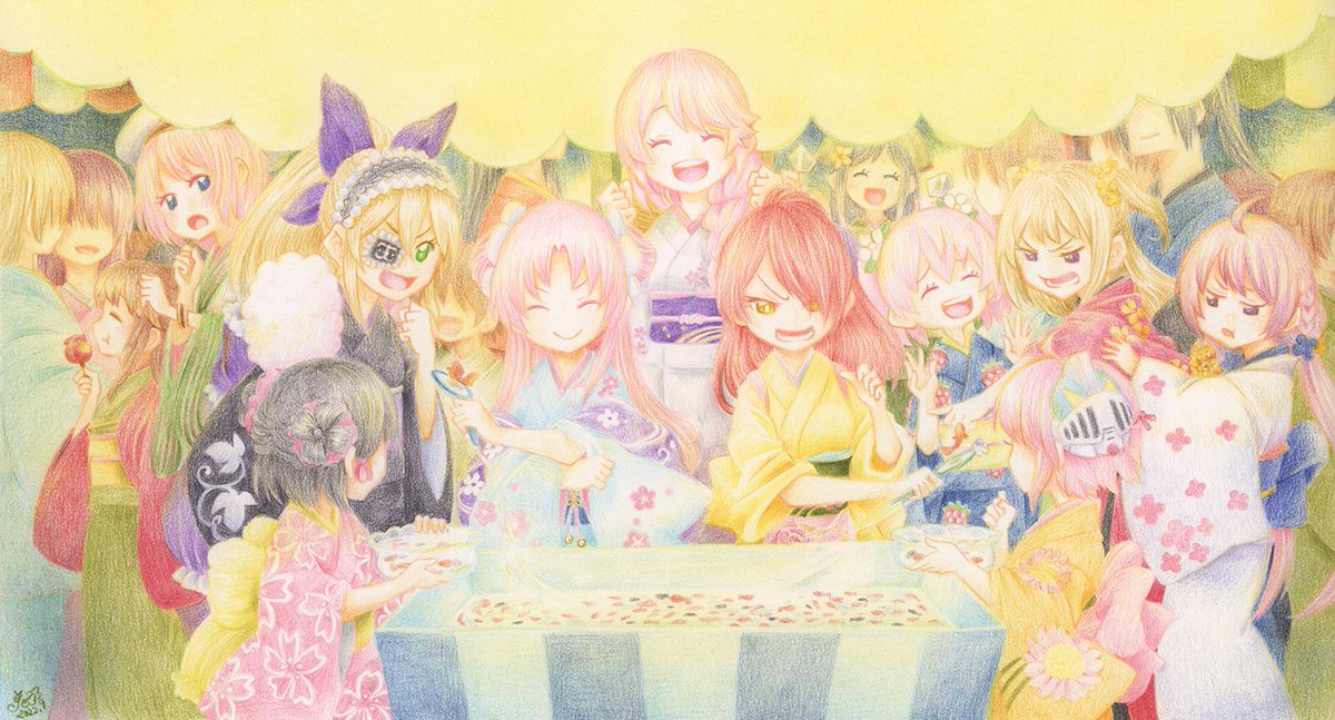 「#とにかくワチャーッと集合してる絵を晒す見た人もやる」|翔のイラスト