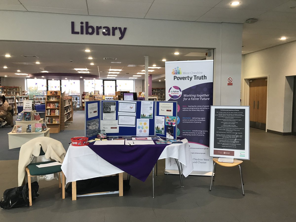 As it is #challengepovertyweek we have a snapshot of some pieces from our upcoming research exhibition ‘Walking Further Together’ with @WInspirers up at Blacon Library today. Don’t forget you can view the full exhibition at @CreativeMarys 20-21 November!