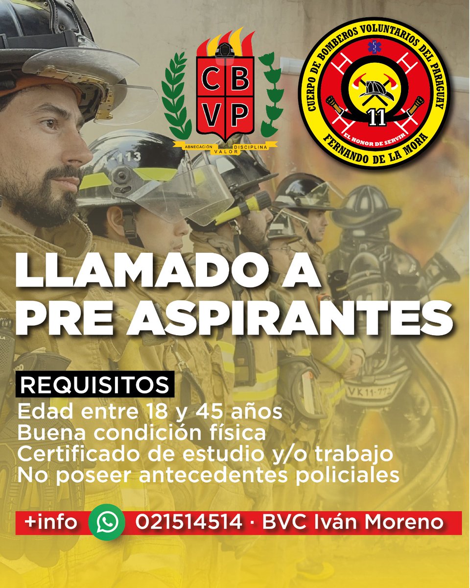 Quieres ser Bombero y servir a tu comunidad con Abnegación, Valor y Disciplina? 🔥🔥