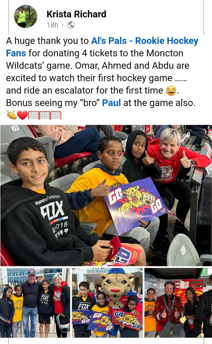AlsPalsMoncton's tweet photo. This one was really cool! Krista does so much to make sports accessible in our community. It was an honor to give her yesterday's tickets.
https://t.co/yasX8vyxDC https://t.co/u2VRAhc30u