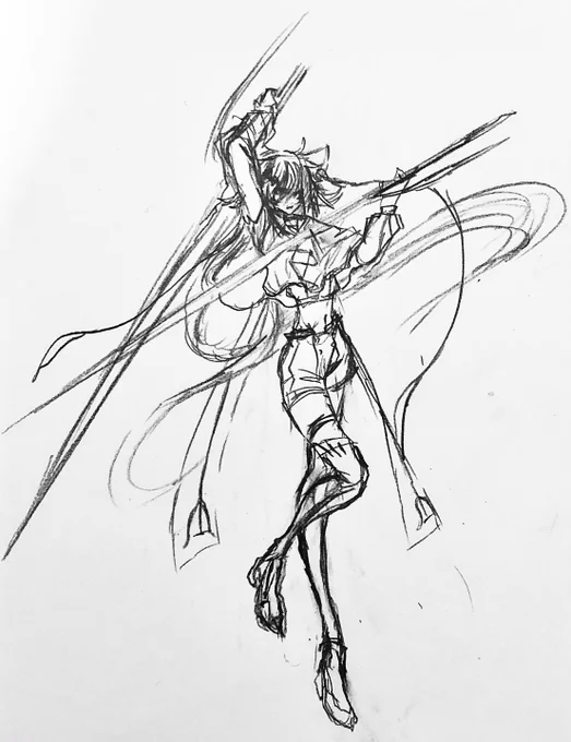 #このタグを見た人は線画とその完成絵を見せる線画は基本アナログだなぁ… 