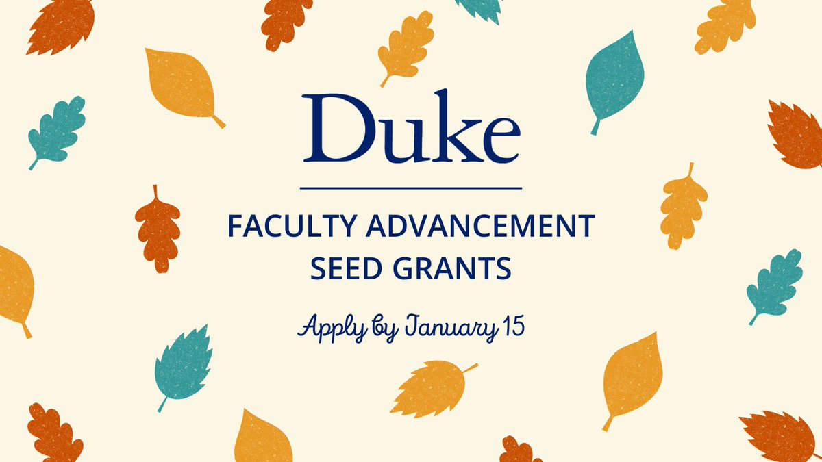 Duke faculty members: This year's theme for our seed grant program is 'Strengthening Faculty Communities Through Innovative Engagement and New Connections.' Learn more and propose a project by Jan. 15: duke.is/2024rfp